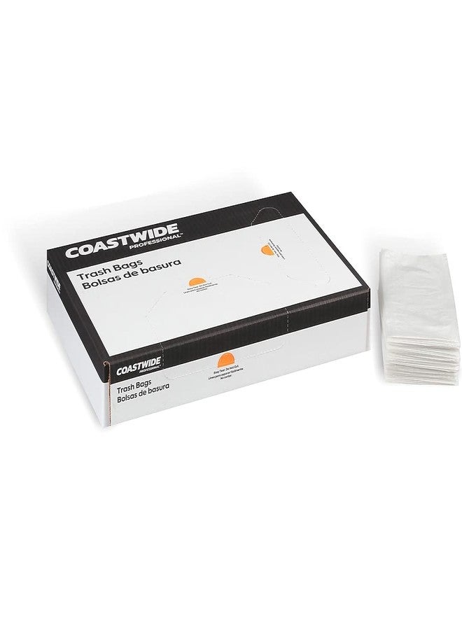 Coastwide Professional 4 Gal. Trash Bags, Low Density, 0.35 Mil, Clear, 1000/Carton (CW22236) - Image 1